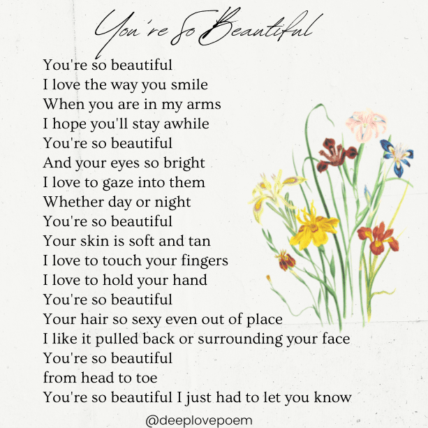 you are so beautiful poem