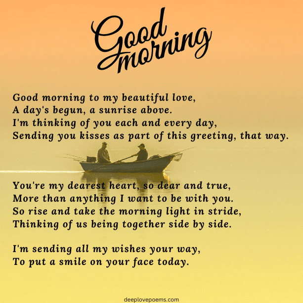 good morning poems for boyfriend