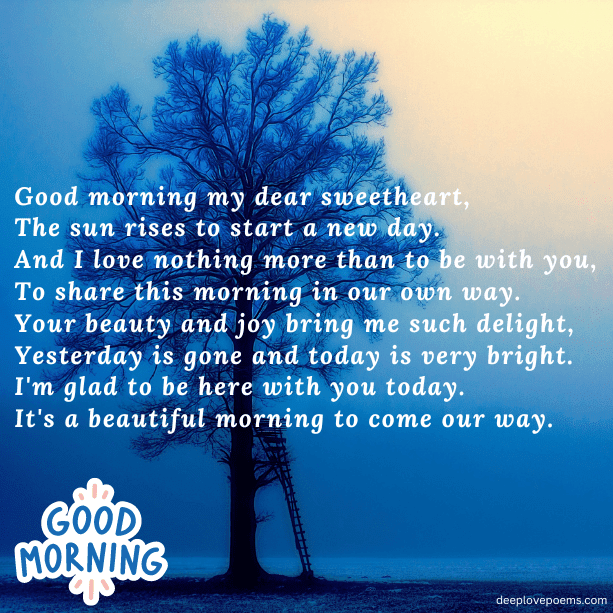 good morning beautiful poem