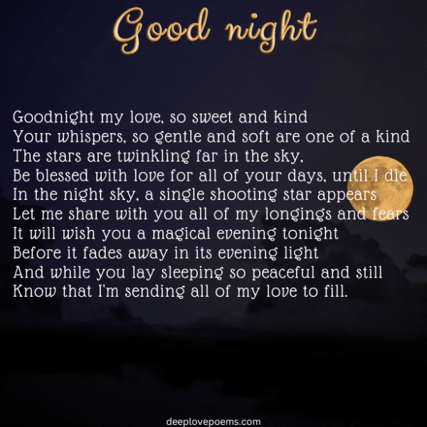 15 Goodnight Poem To Her - Deep Love Poems