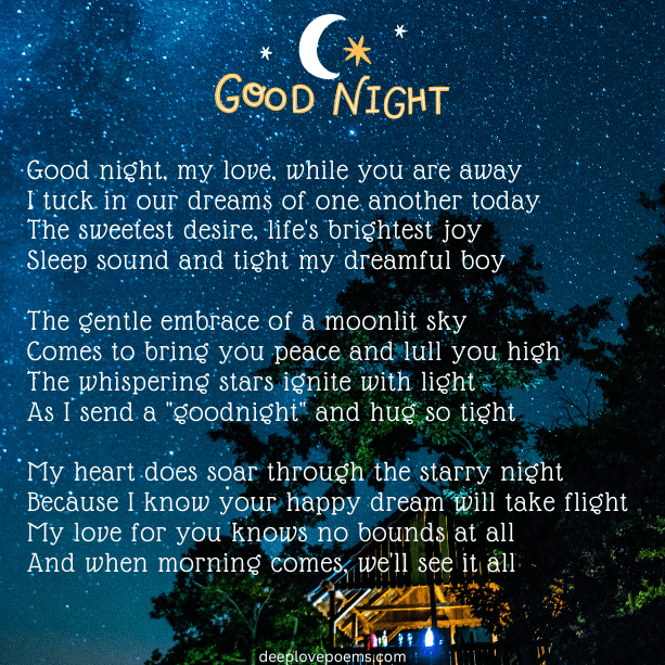 Goodnight Poems For Him